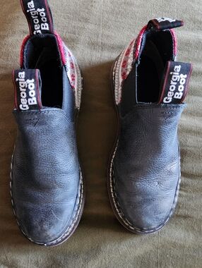 Georgia Boot 3" Romeo Black Woven Heel